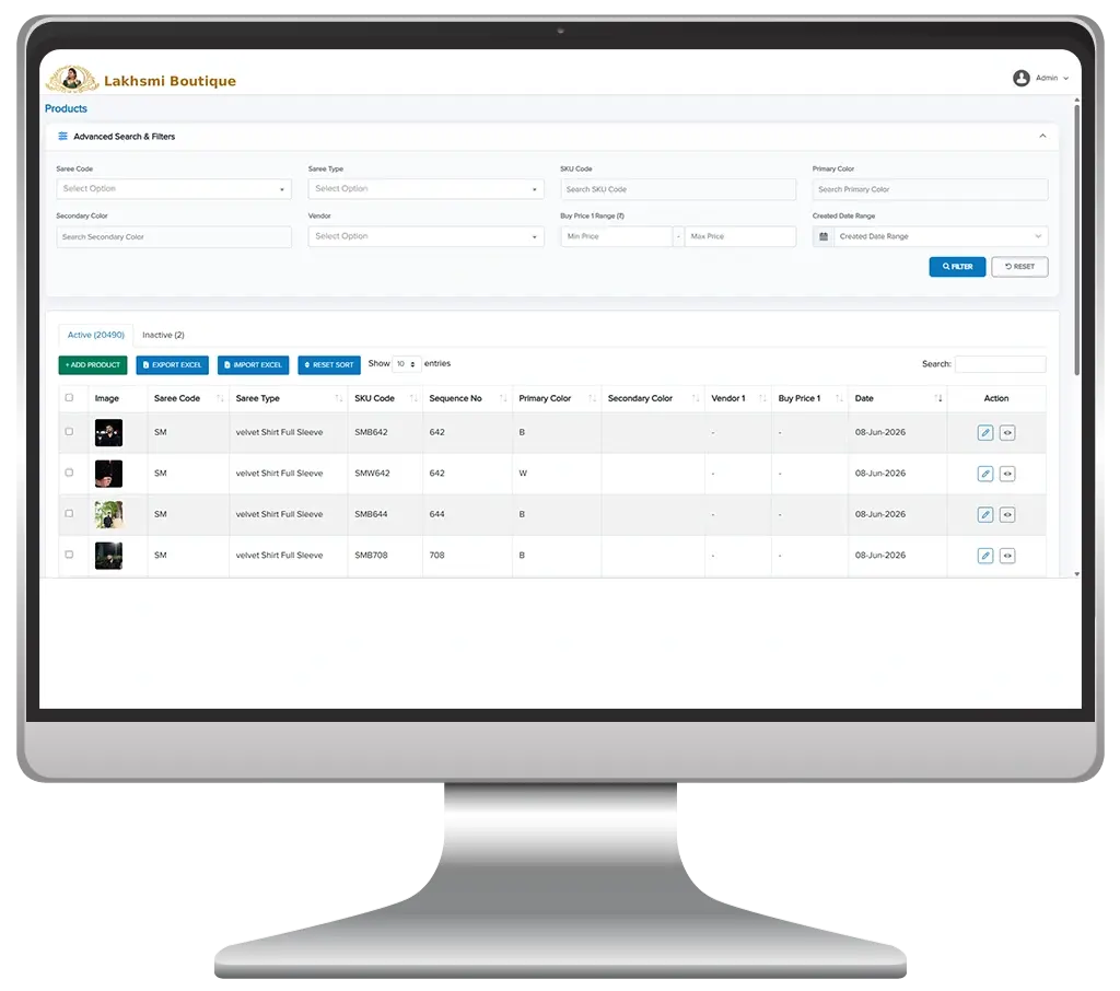 Lakshmi Boutique – Custom Global E-Commerce Platform